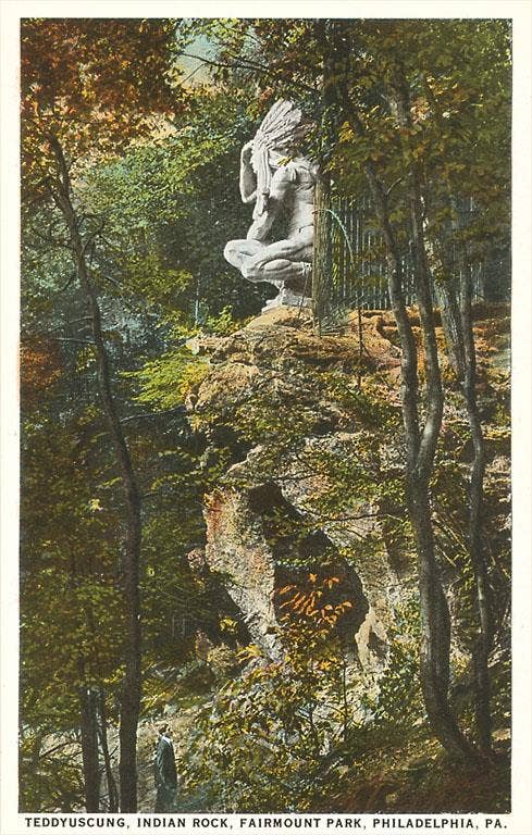 Found Image Press – wholesale Klistermärke – Klistermärke PA-280 Teddyuscung, Indian Rock, Philadelphia, Penns0