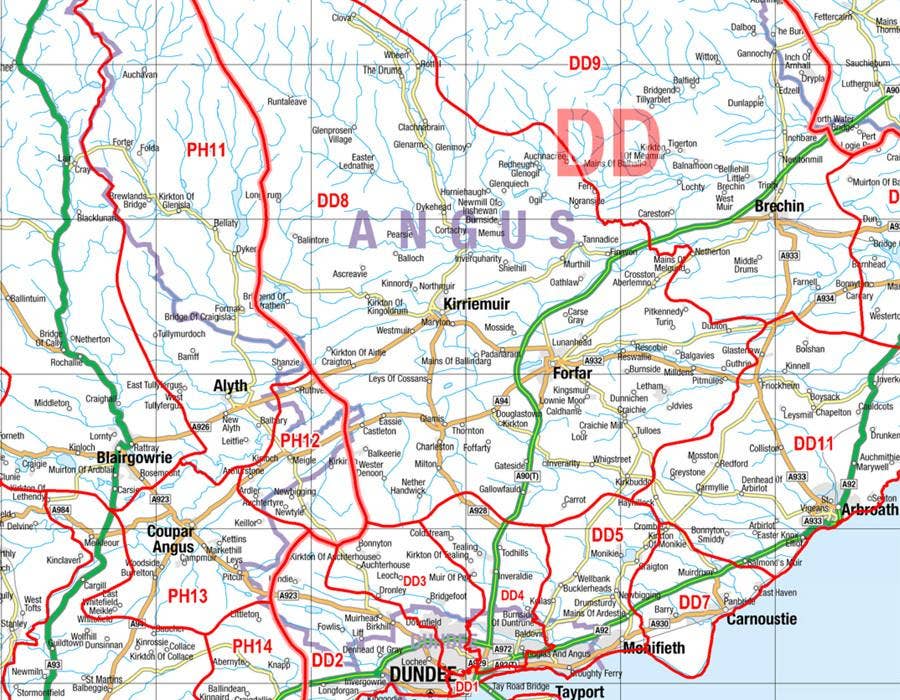 Map Marketing Limited - Wholesale Map - Northern Scotland (Uist, Orkney and Shetland) Postcode Map1
