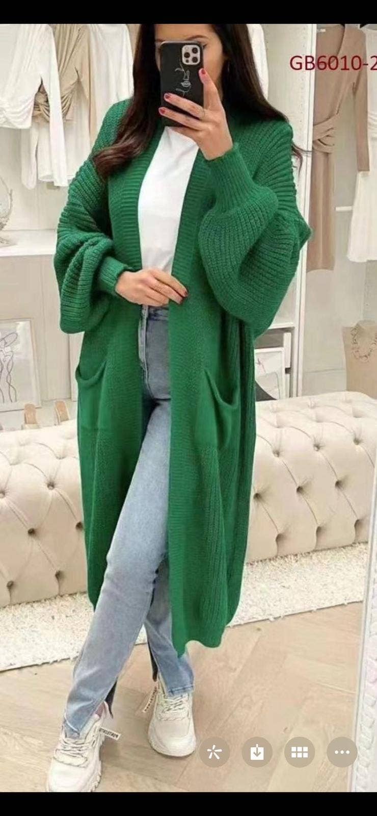 LORIANE - Wholesale Cardigan - Women's - 2268 Long knitted cardigan28