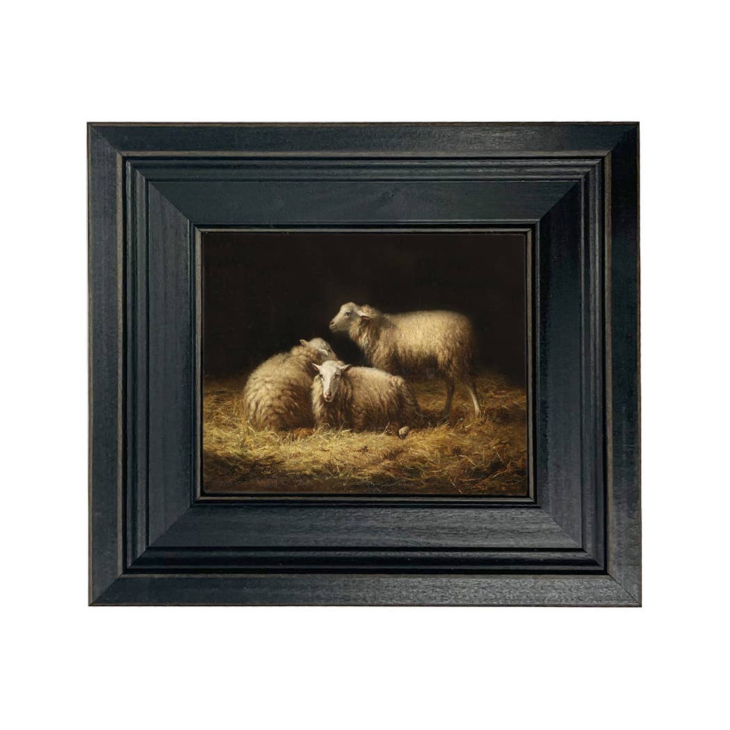 Madison Bay Co. - Historical Home Decor Reproductions - Wholesale Painting/Drawing - Sheep in the Hay Framed Painting Print on Canvas12