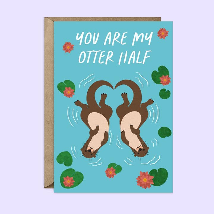 Tikkled Pink - Wholesale Valentine's Day Card - Otter Half | Valentine's Day Card | Funny Anniversary Card