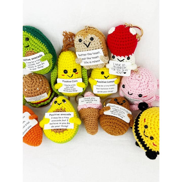 MIX COLOR Assorted Chrochet Animal Keychain for wholesale on Faire