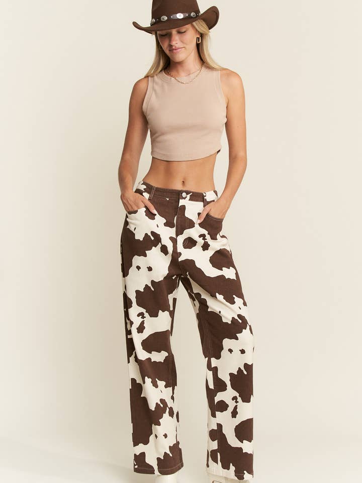 JADE BY JANE - Wholesale Jeans - Women's - COW PRINT DENIM PANTS9