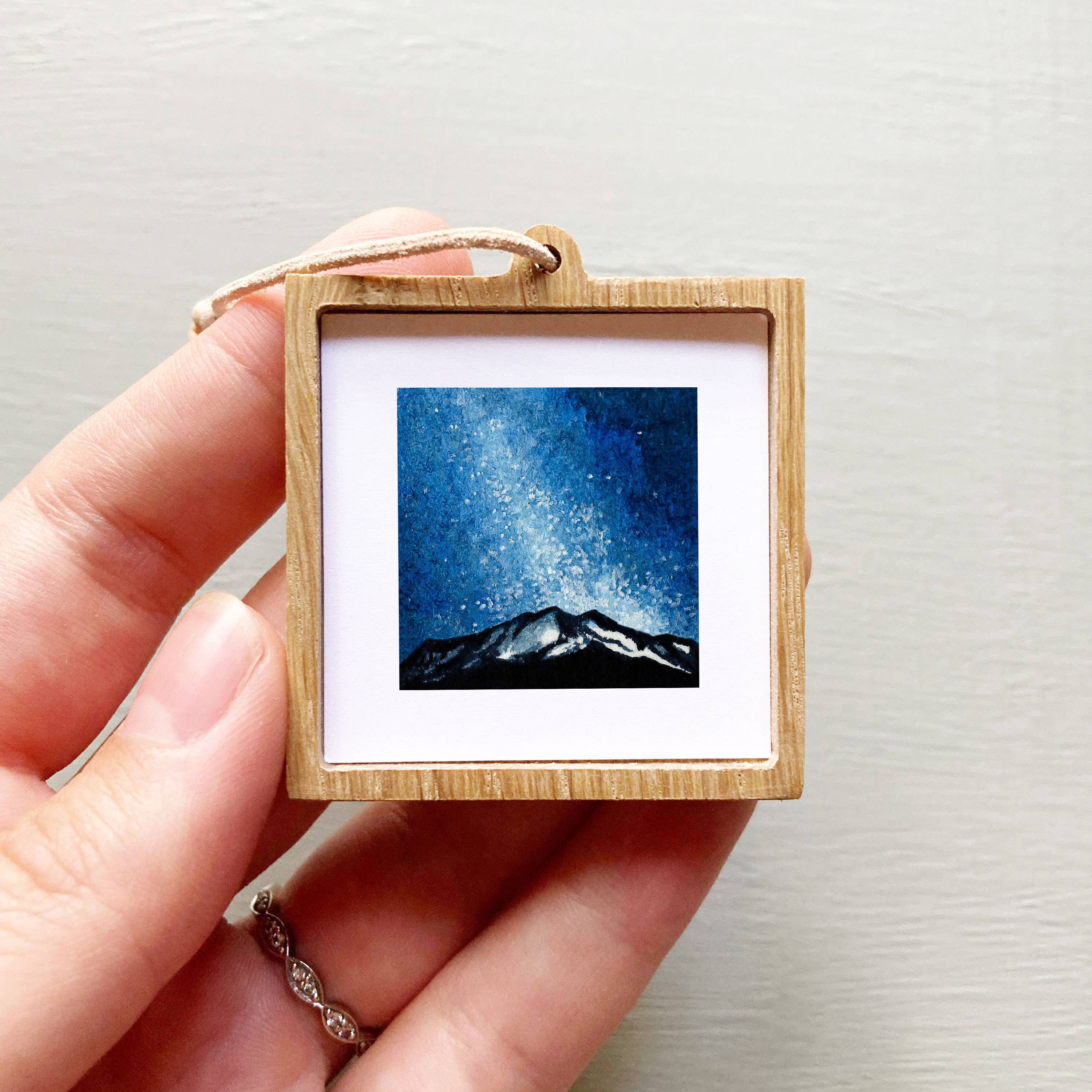 Mick's Art Goods - Wholesale Art Print - Mini 1" Galaxy Mountain Milky Way Tiny Framed Art Print1