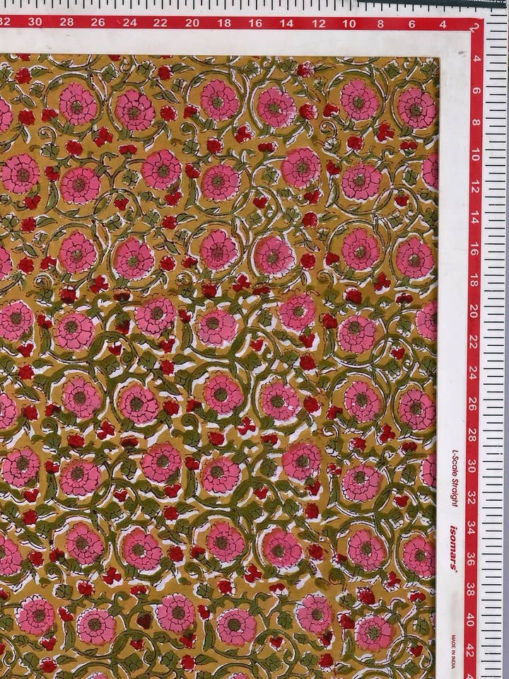 Hand Block Printed Fabrics - Handmade Fabric Yardage, fabric by the yard for wholesale by Jai Texart LLP