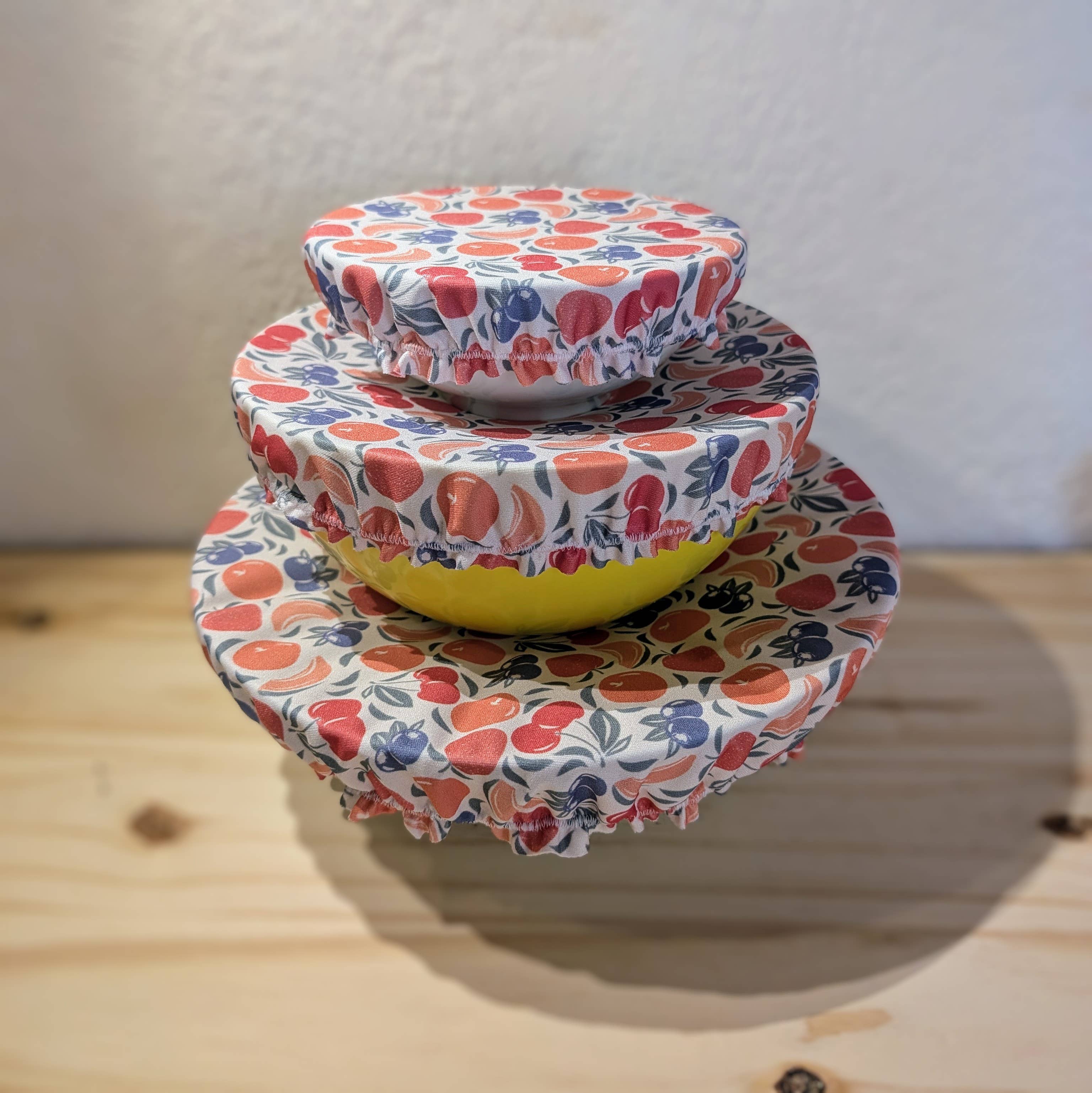 Les Mimines Montpellieraines - Wholesale Food Storage Wrap/Bag - Set of 3 Flat Bowl Covers, Washable and Reusable5