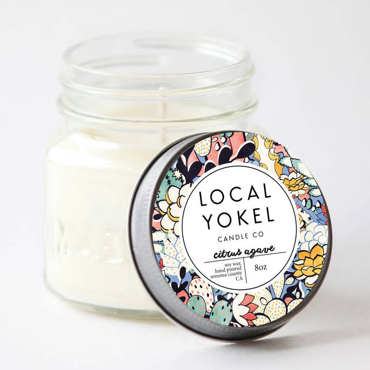 THE LOCAL YOKEL - Wholesale Jar/Filled Candle - Border MIX CASE | 8oz Mason | Soy Wax Candles |0