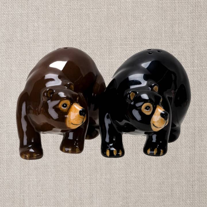 Et par bjørne keramisk salt- og pebersæt for engroshandel hos Pacific Trading