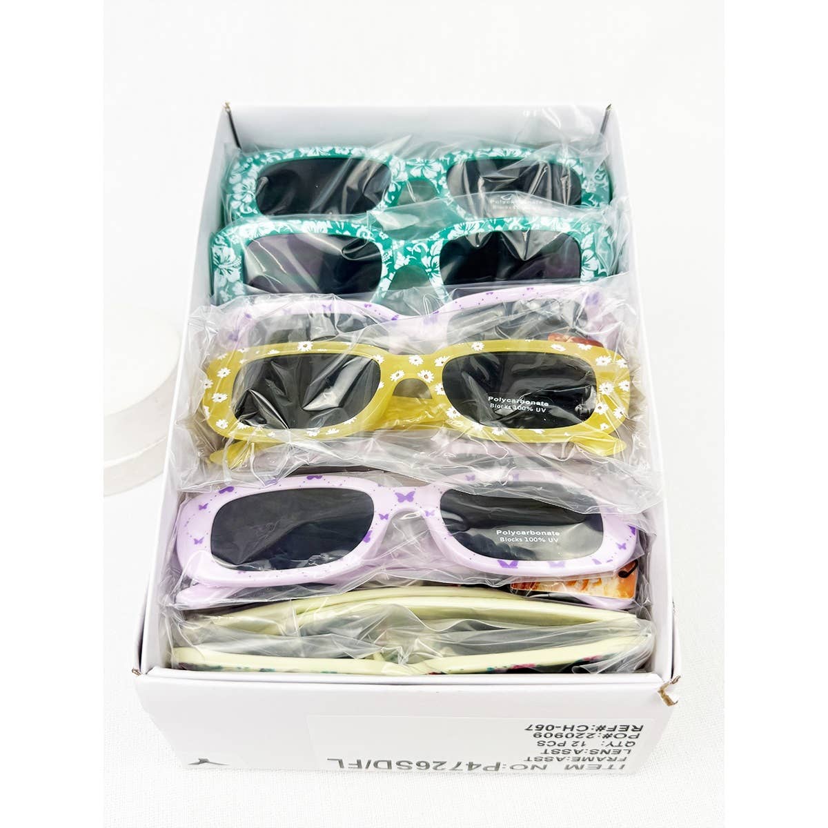 MÉLANGER LA COULEUR Lunettes de soleil ovales rétro à motif floral en vente sur Faire7