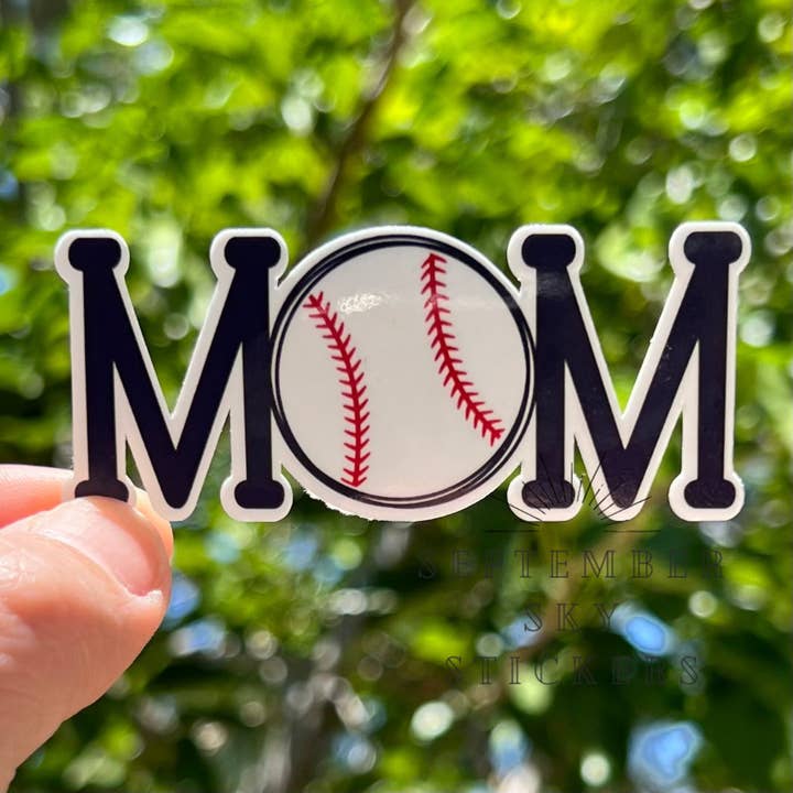 Baseball Mom Sticker | Waterproof Sticker | Hydro Sticker | for wholesale by September Sky Stickers