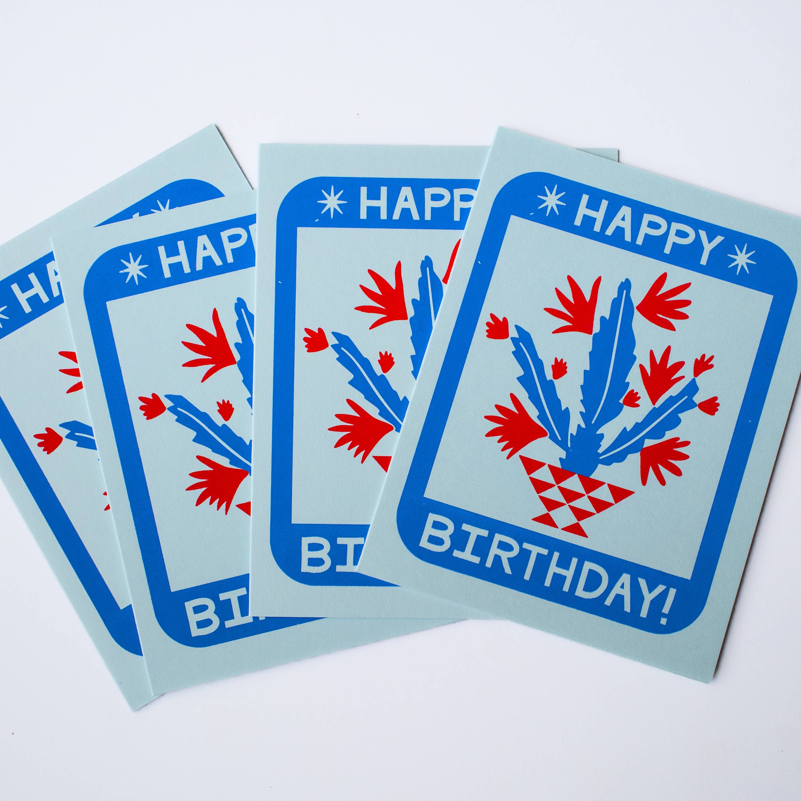 Lex MB Studio - Wholesale Birthday Card - Hand Printed Cactus Birthday Card7