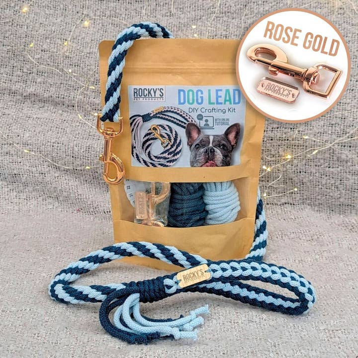 Rocky's Pet Products - Wholesale DIY Craft Kit - Make Your Own Dog Lead Craft Kit Blue