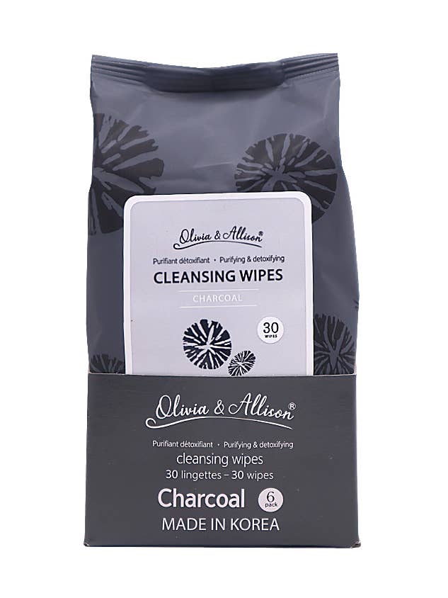 Makeup She MIT005 Cleansing Wipes Charcoal - 6pc for wholesale by PINEAPPLE Beauty