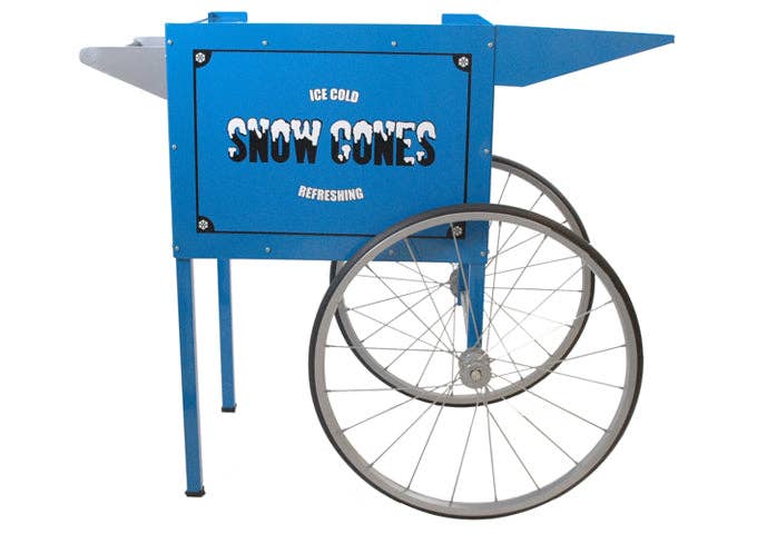 EcoQuality - Wholesale Kitchen Appliance - Cart/Trolley for Street Vendor Popcorn Machine, Snow Bank2