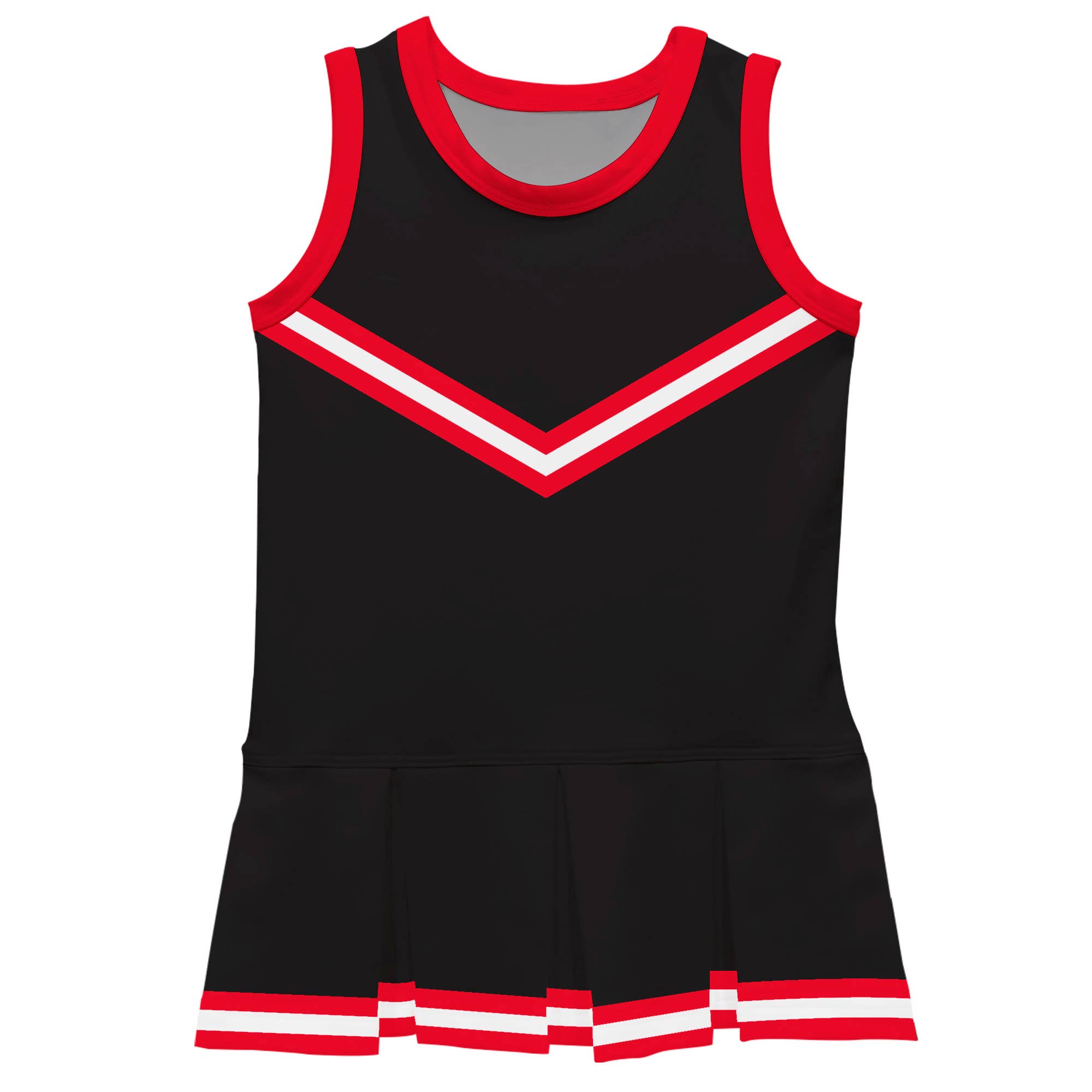 Vive La Fete - Wholesale Dress - Kids - Black Red Sleeveless Cheerleader Dress0