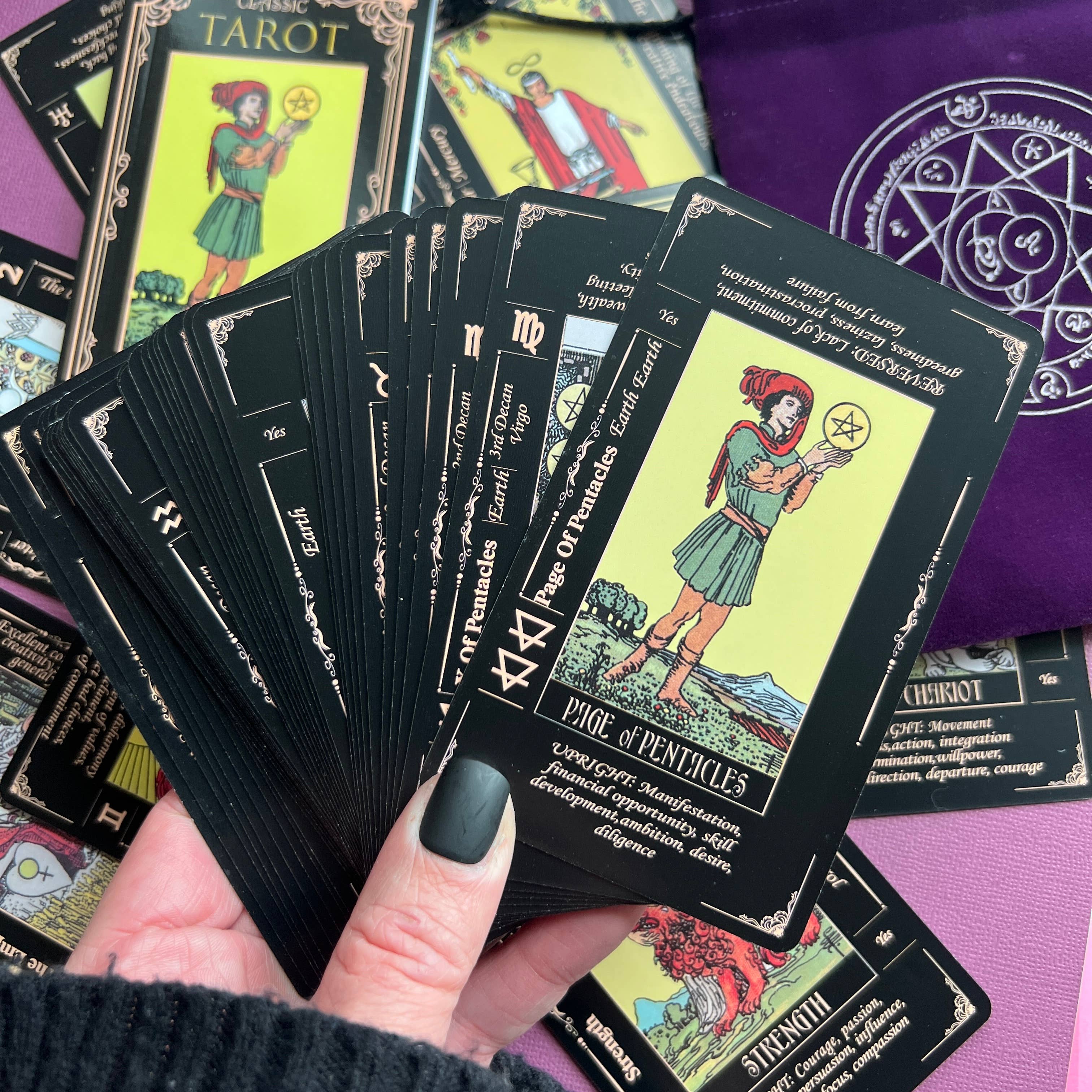 Ruby May Inc. - Wholesale Tarot Cards - Beginners Tarot Cards with Meaning and Keywords and BAG0
