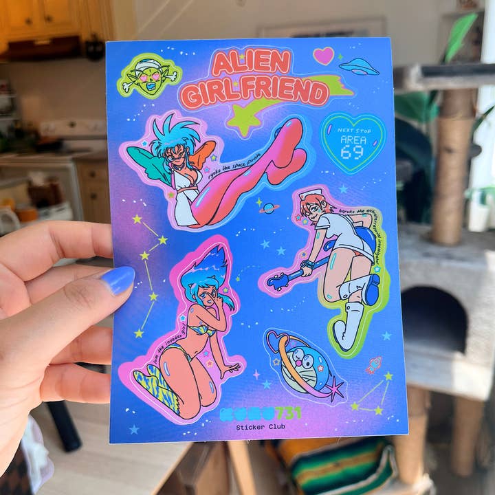 kuru731 - Wholesale Sticker - Alien Girlfriend Sticker Sheet