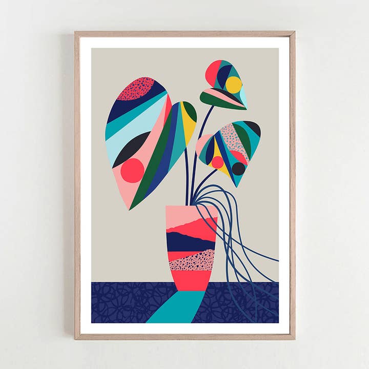 Monstera Art Print for wholesale by 3 Birdies Studio