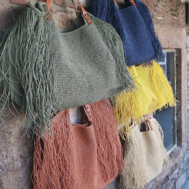 Saco de praia de ráfia oversized, Mala de palha para mulher por atacado de AND-selects Artisan Elegance