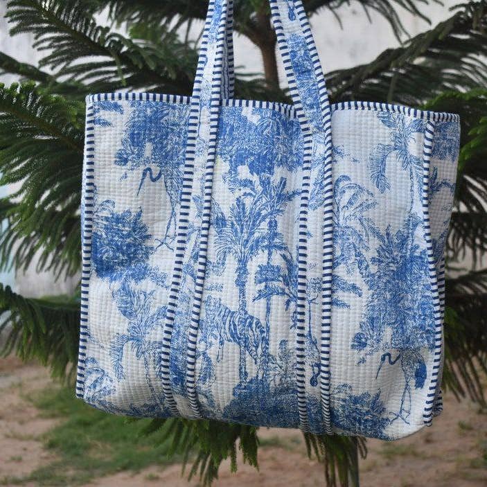 bhavnas boutique - Wholesale Tote Bag - Women's - 5 Pieces Quilting Hand Block Tote Handmade Bag Fashion Bags0