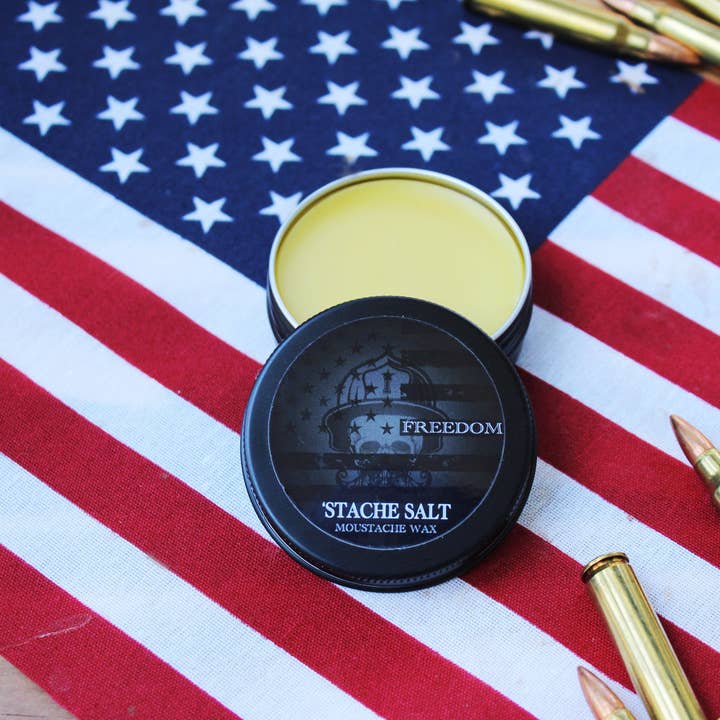 'Stache Salt - Wholesale Beard Styling Product - Freedom Blend- Extra Strong Moustache Wax3