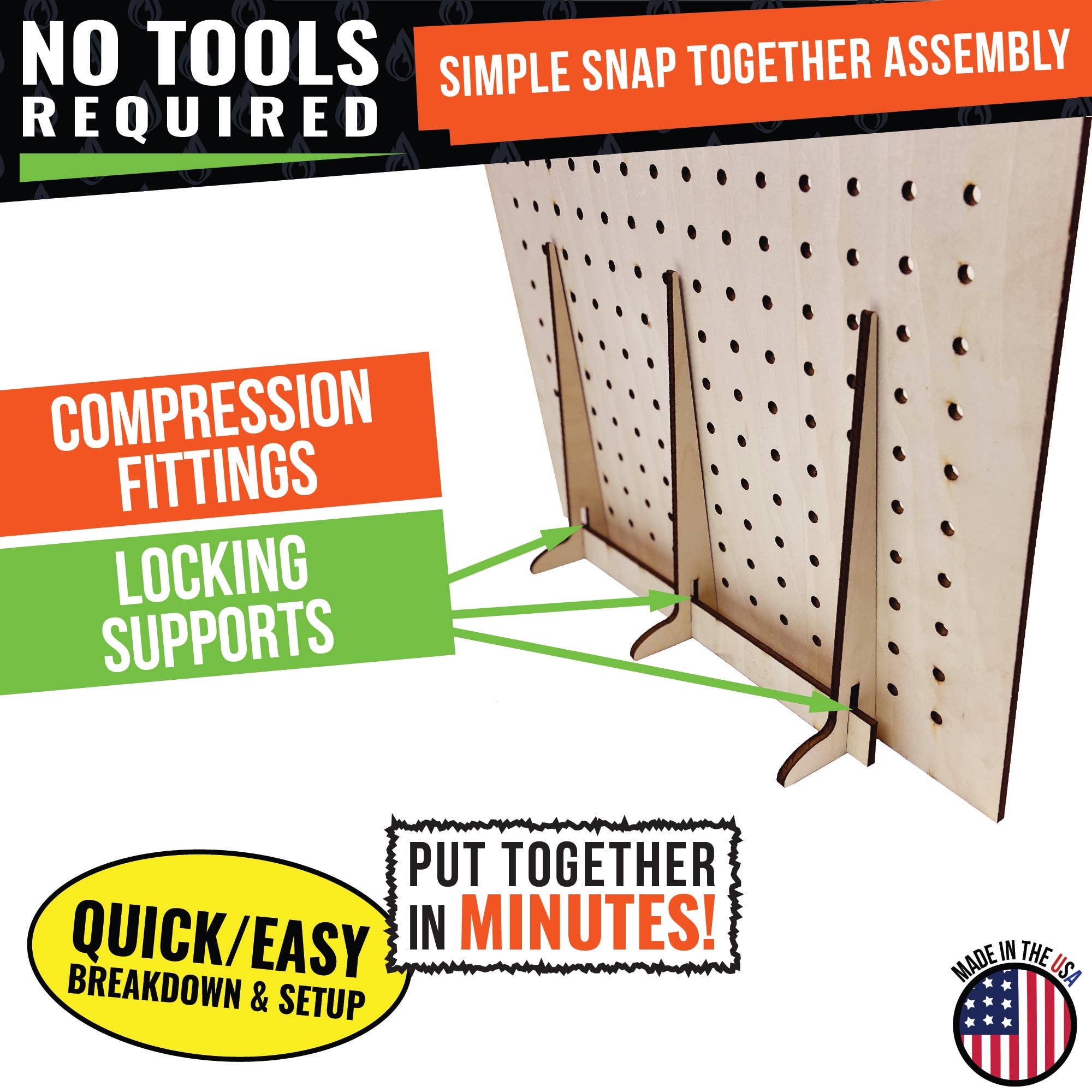 Torched Displays – wholesale Retailer display stand/case – Pegboard Display - Various Sizes and Colors65