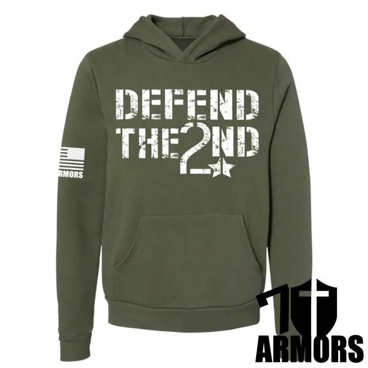 DEFEND THE 2ND HOODIE for wholesale by 7 ARMORS APPAREL