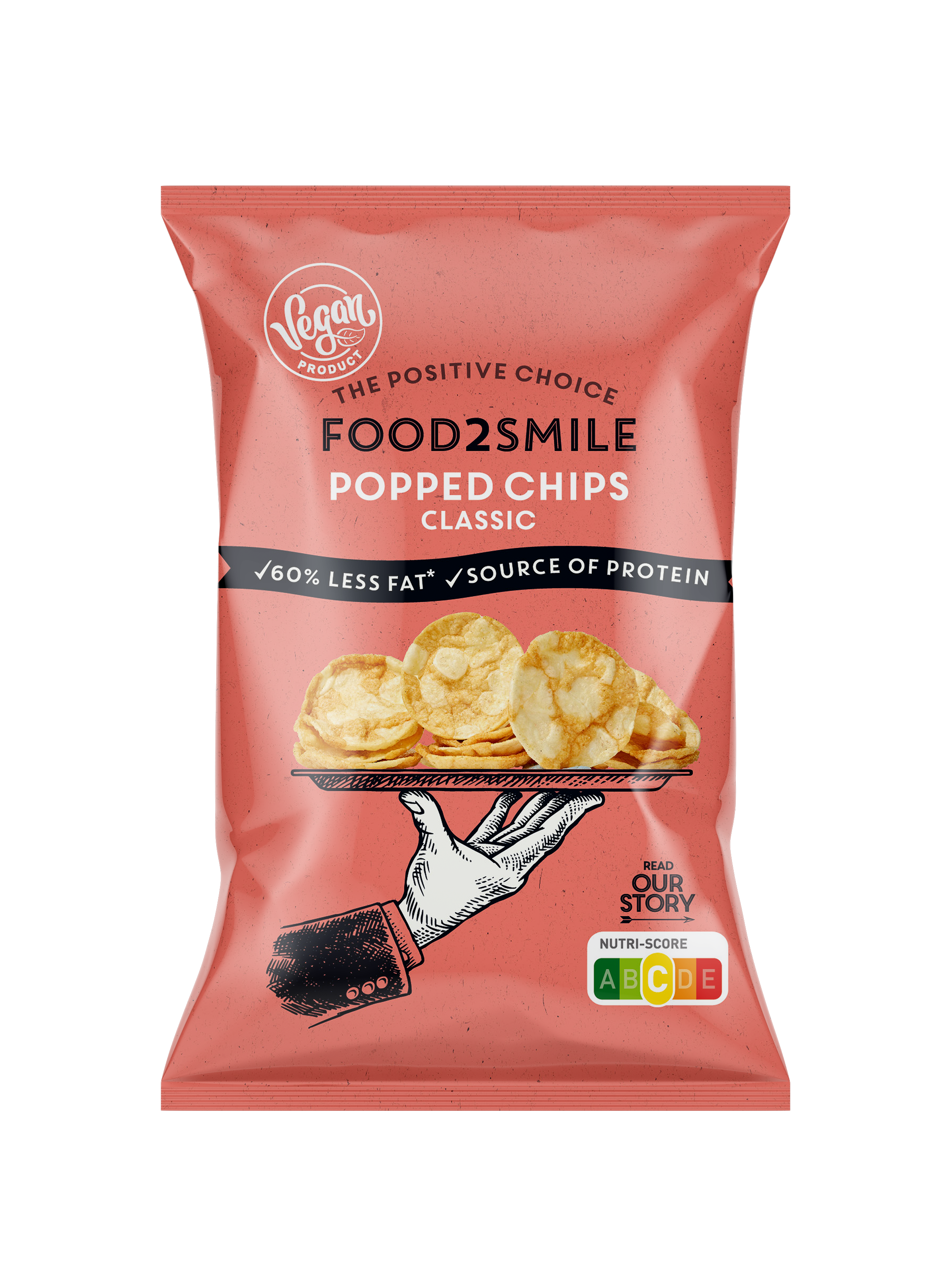 Food2Smile - Wholesale Chips - Protein chips natural | Popped Chips Classic 8x90 grams1