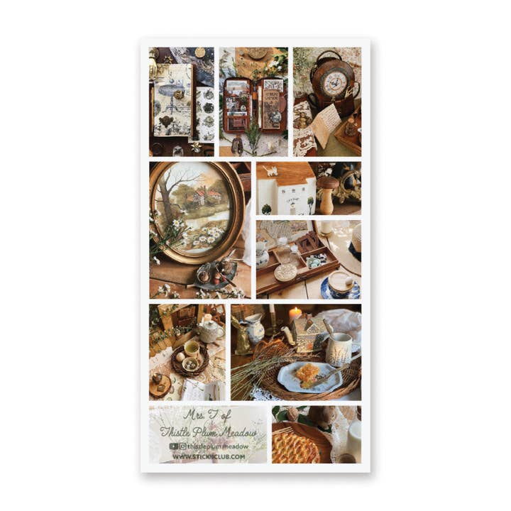 Feuille d'autocollants Cottagecore Living pour la vente par STICKII