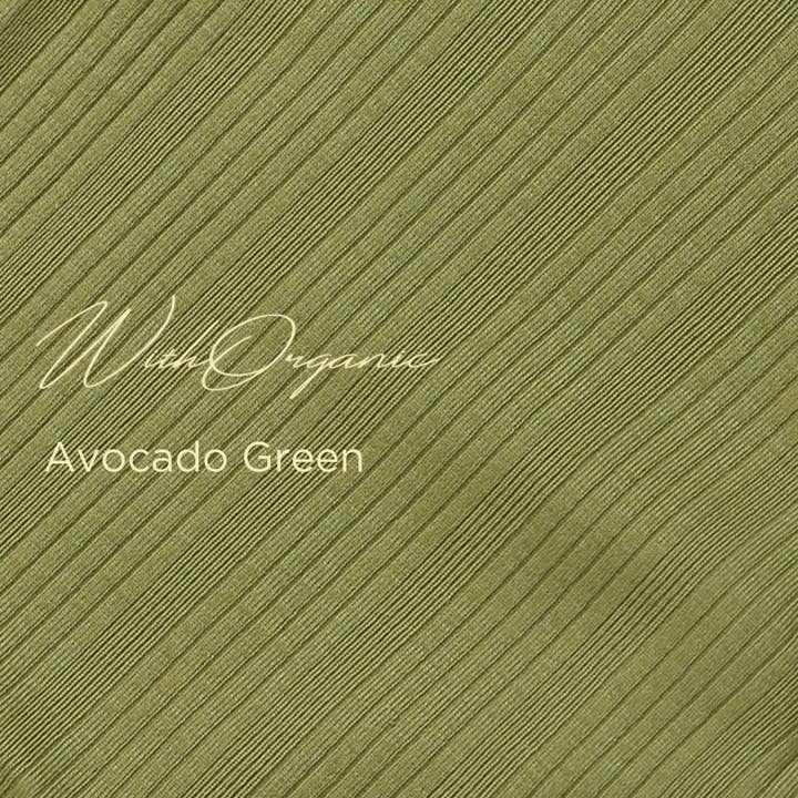 WithOrganic – Conjunto de pijama - Crianças por atacado – Conjunto de pijama de malha canelada de 3 peças para crianças orgânicas - verde abacate2