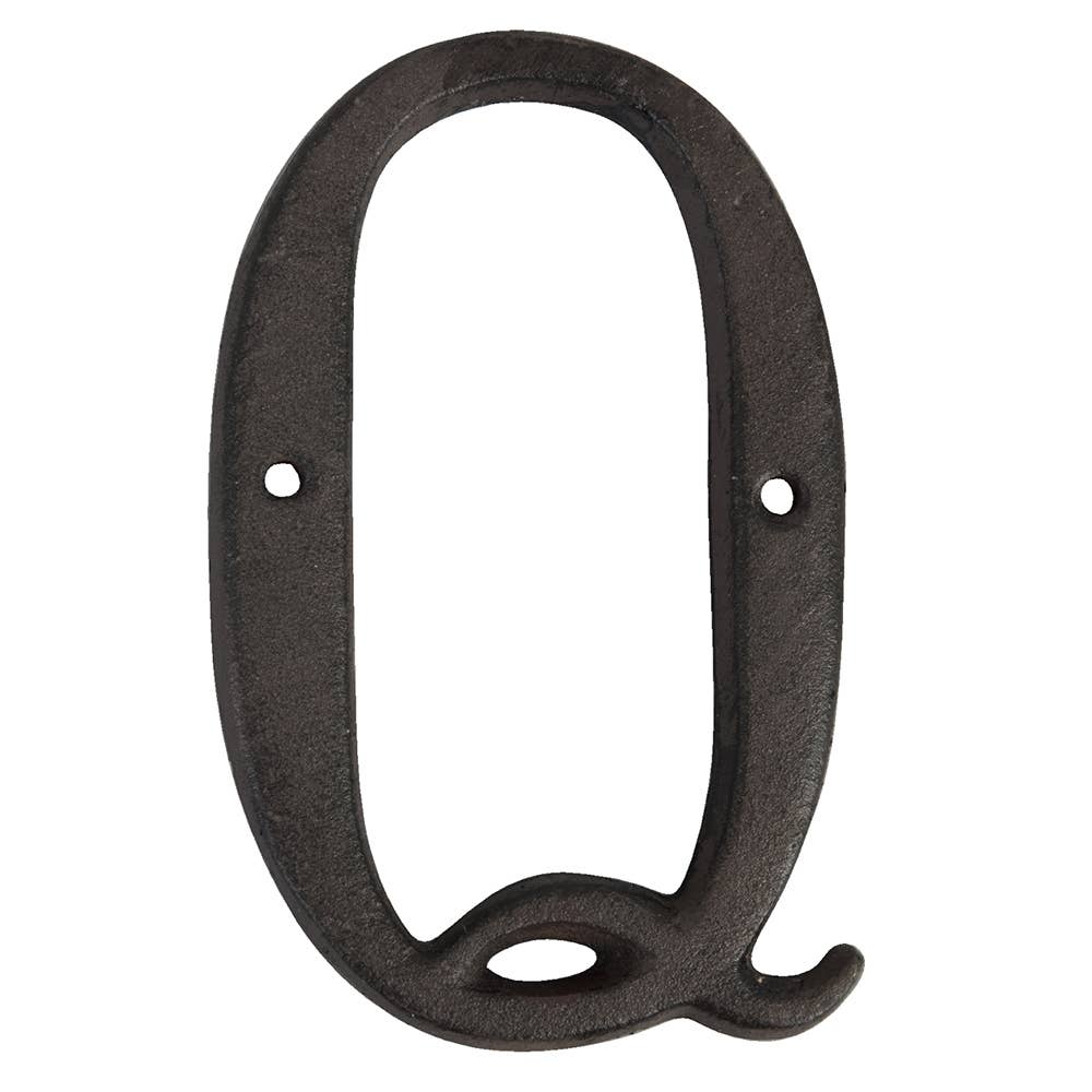 Clayre & Eef - Wholesale Wall Accent - 6Y0840-Q Iron Letter Q 13 cm Brown Iron Decorative Letters0