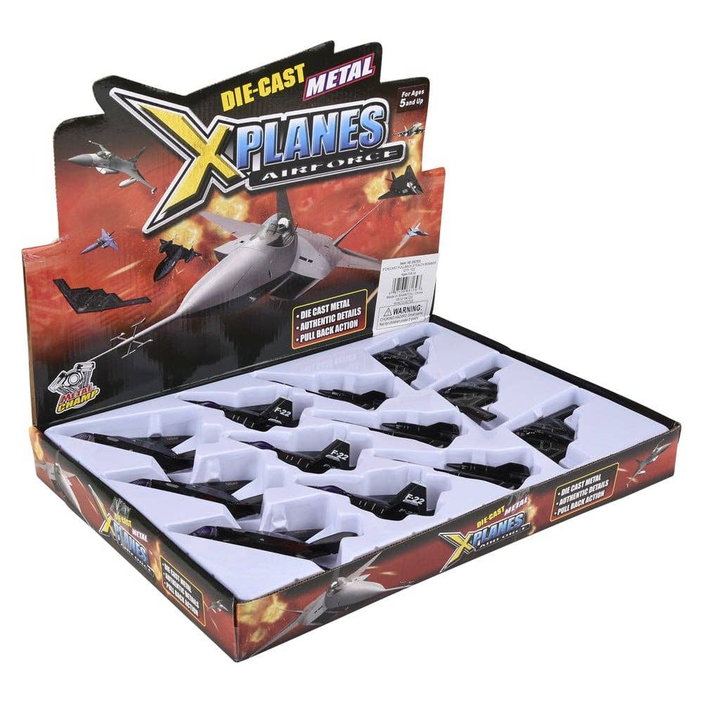 La Luna Bella - Toys - Vendita all'ingrosso Giocattolo classico - Bambini - Giocattoli per bambini da 5" DIECAST PULLBACK STEALTH BOMBER LLB7