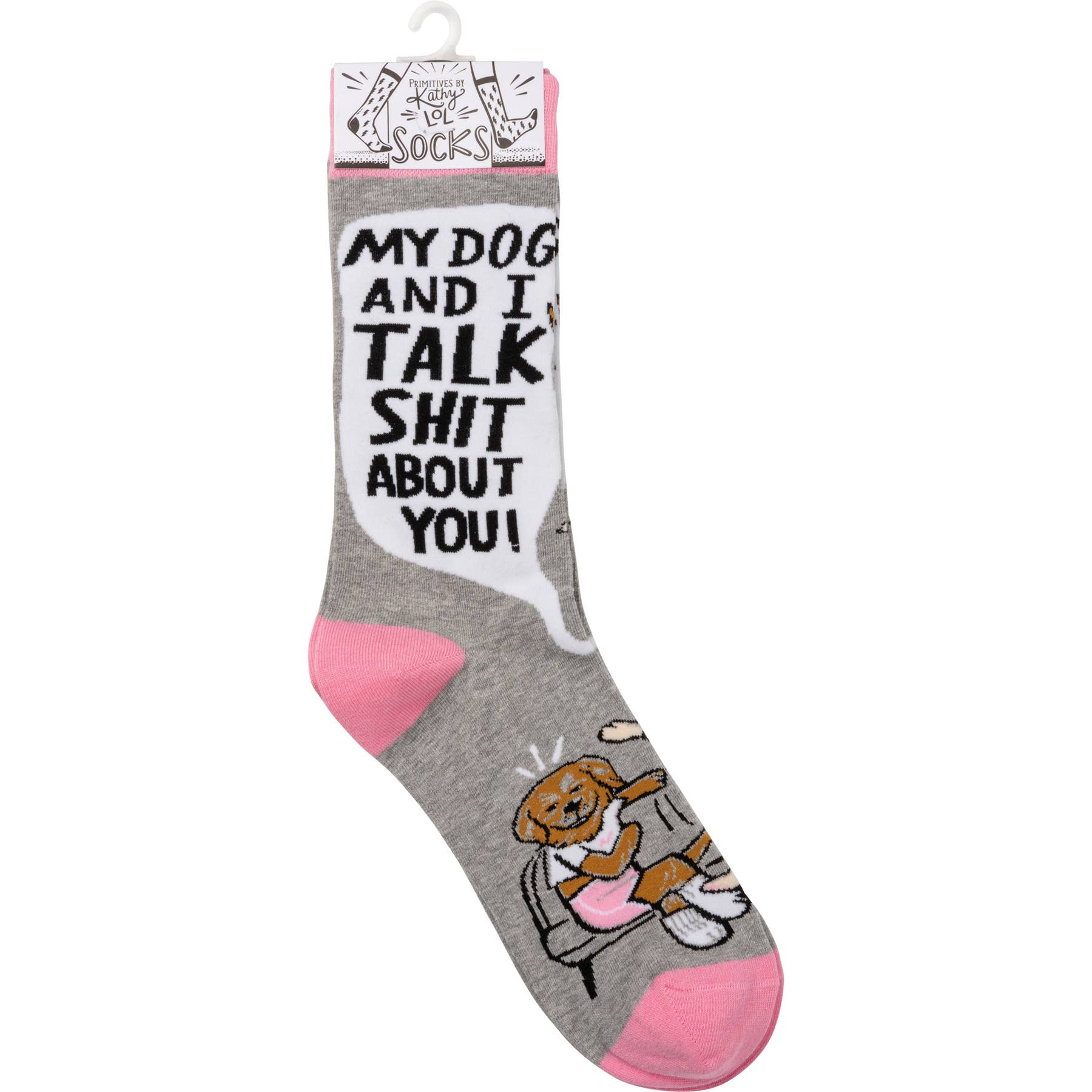 Primitives by Kathy - Wholesale Socks - Unisex - My Dog And I Talk About You Socks3