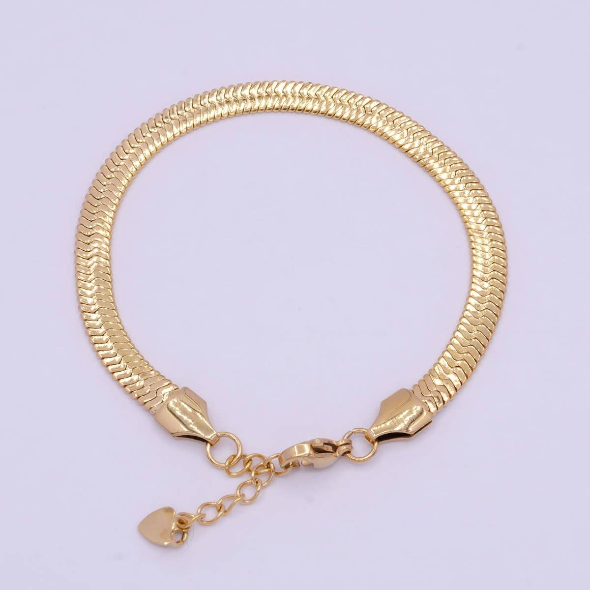 Aim Eternal - Wholesale Link & Chain Bracelet - Gold 3mm 4mm 5mm Herringbone Snake Chain Bracelet For Wholesale Bracelet Jewelry Making Supply | WA-924 WA-925 WA-9264