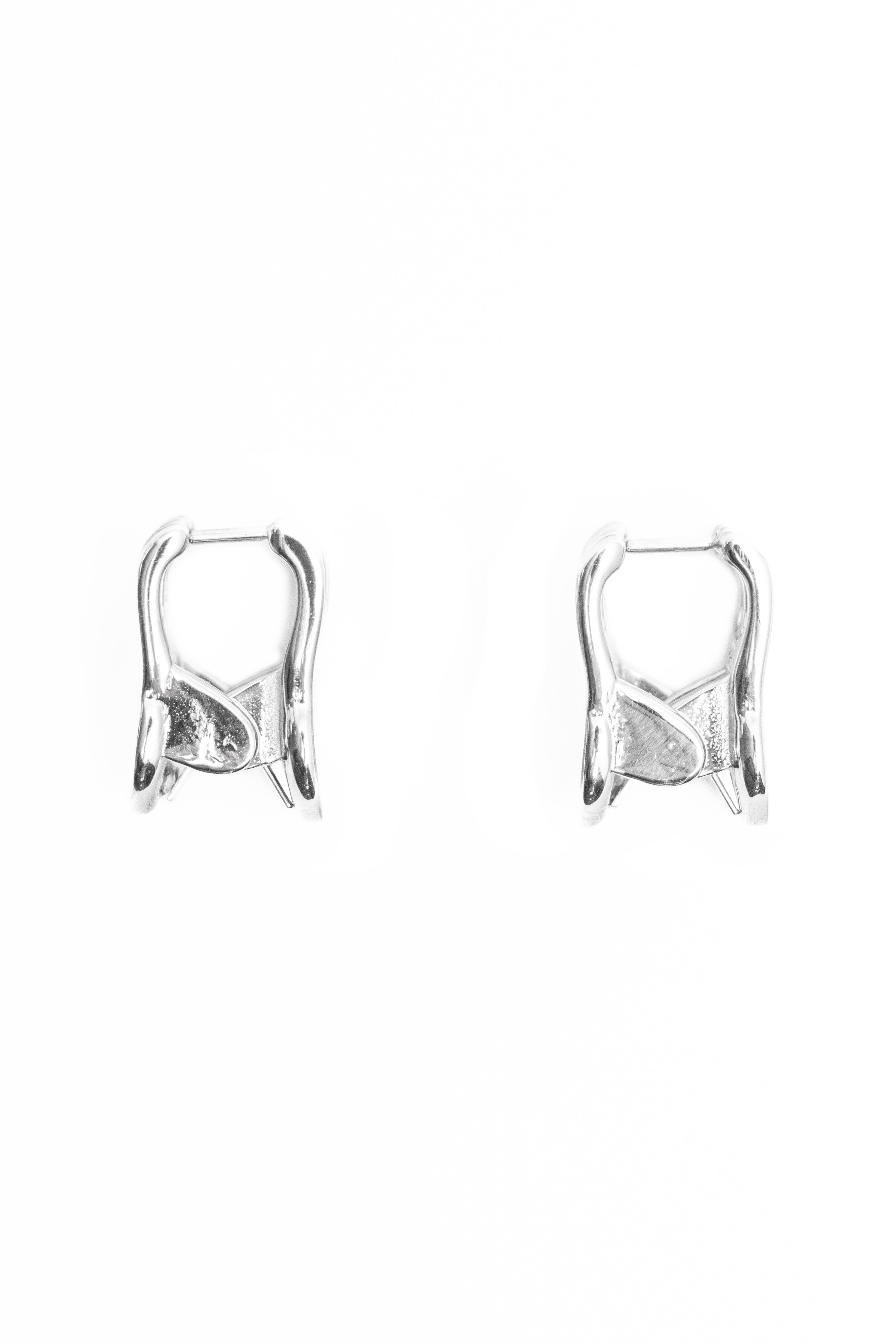 Coco Clem - Wholesale Hoop Earrings - Mini Claw Clip Hoops in Stainless Steel6
