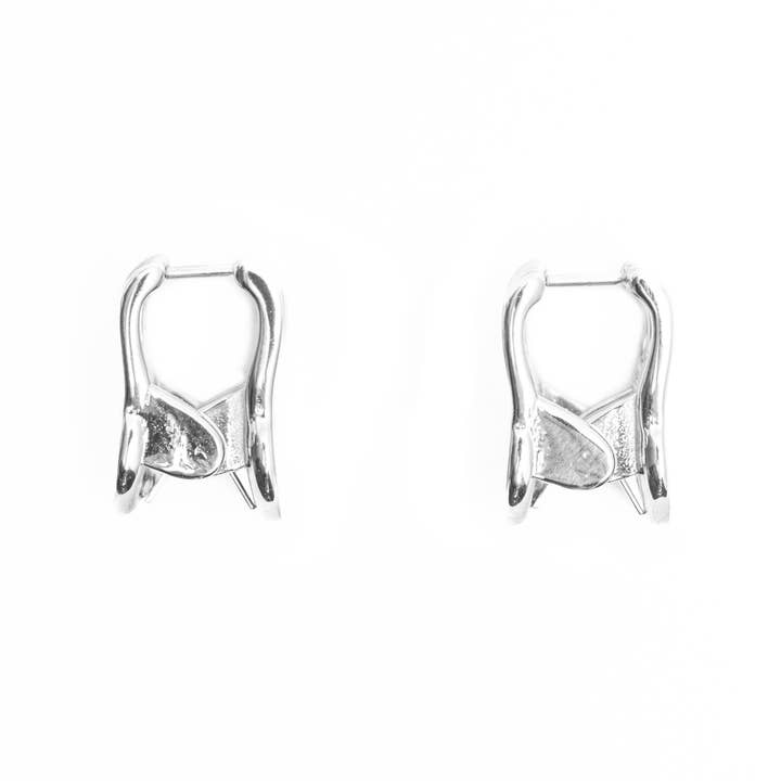 Coco Clem - Wholesale Hoop Earrings - Mini Claw Clip Hoops in Stainless Steel6