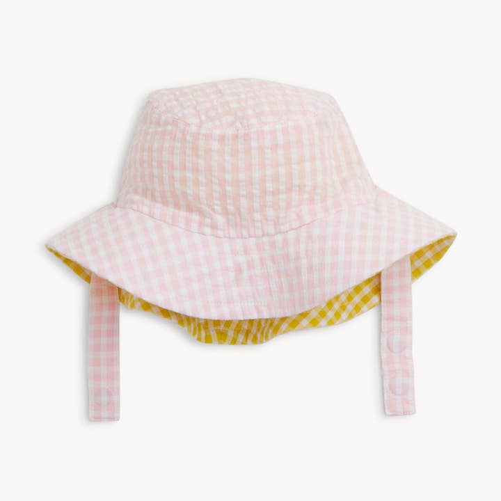 Bob bicolore en vichy rose poudré pour la vente par Magnetic Me