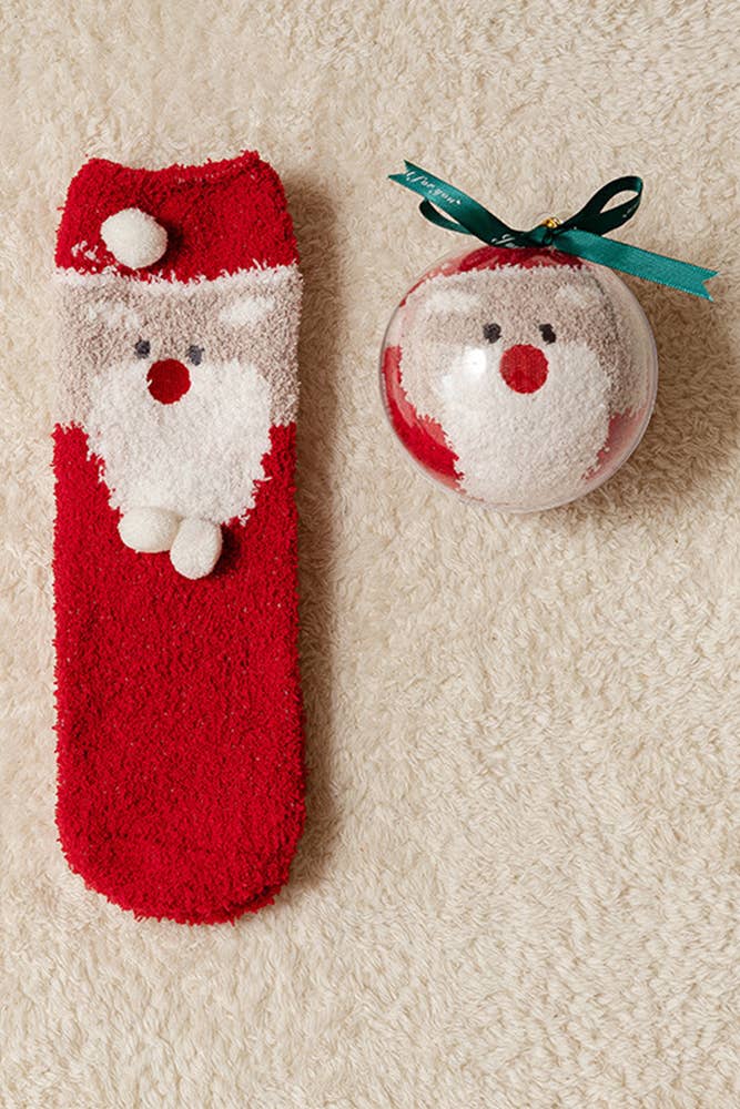 UNISHE - Wholesale Socks - Women's - Cartoon Christmas Fleece Socks MOQ 5Pairs ZZKF30321