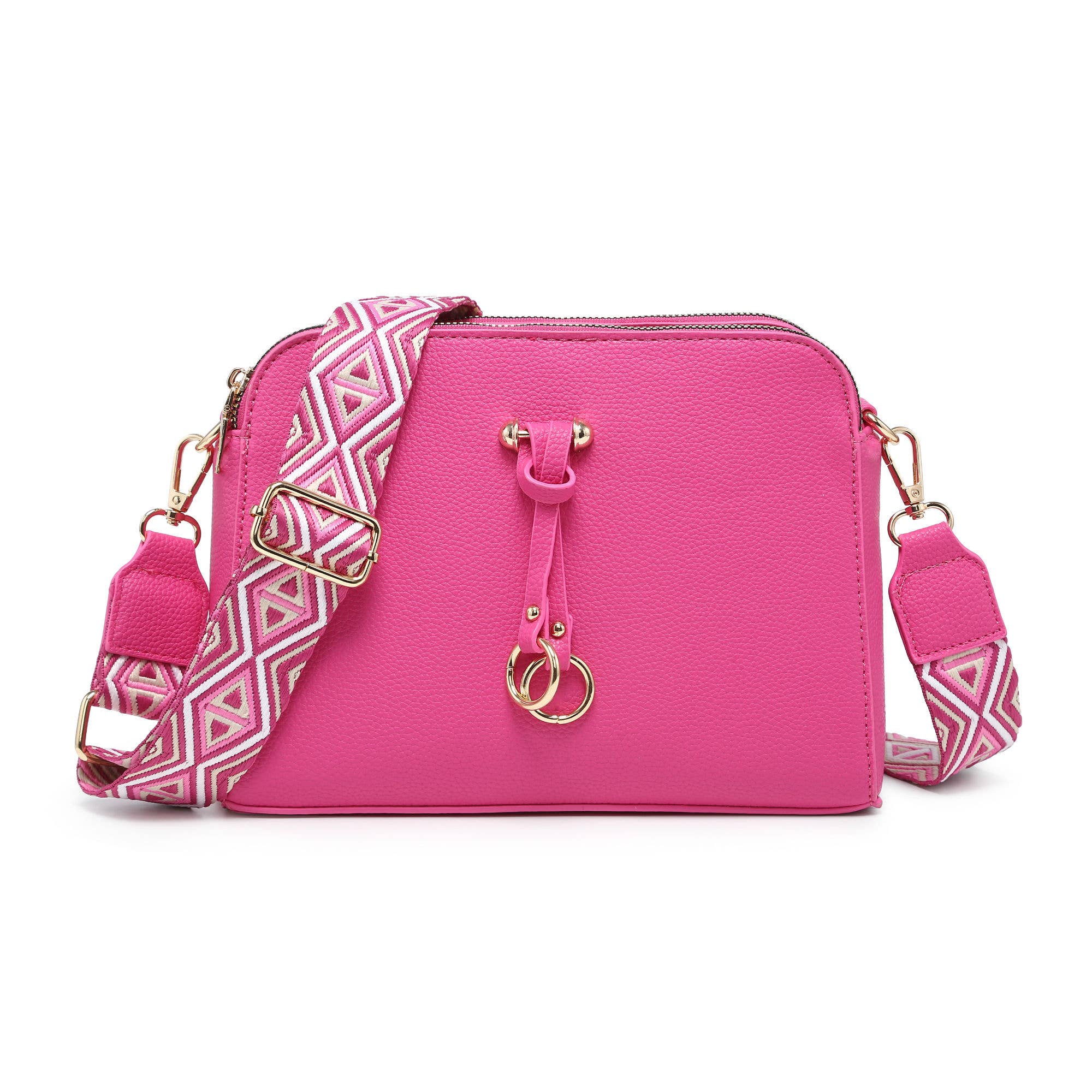 Papaya Fashion Ltd - Vente Sac à bandoulière – femme - B23005-SS-Sac à bandoulière en toile à triple fermeture éclair2