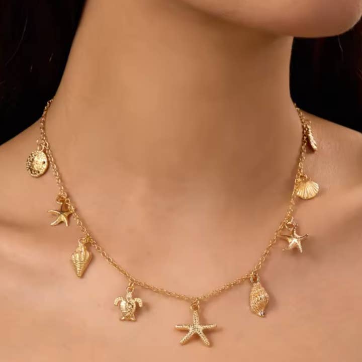 Collier - Collier Charme Côtier pour la vente par Peachy Pendants