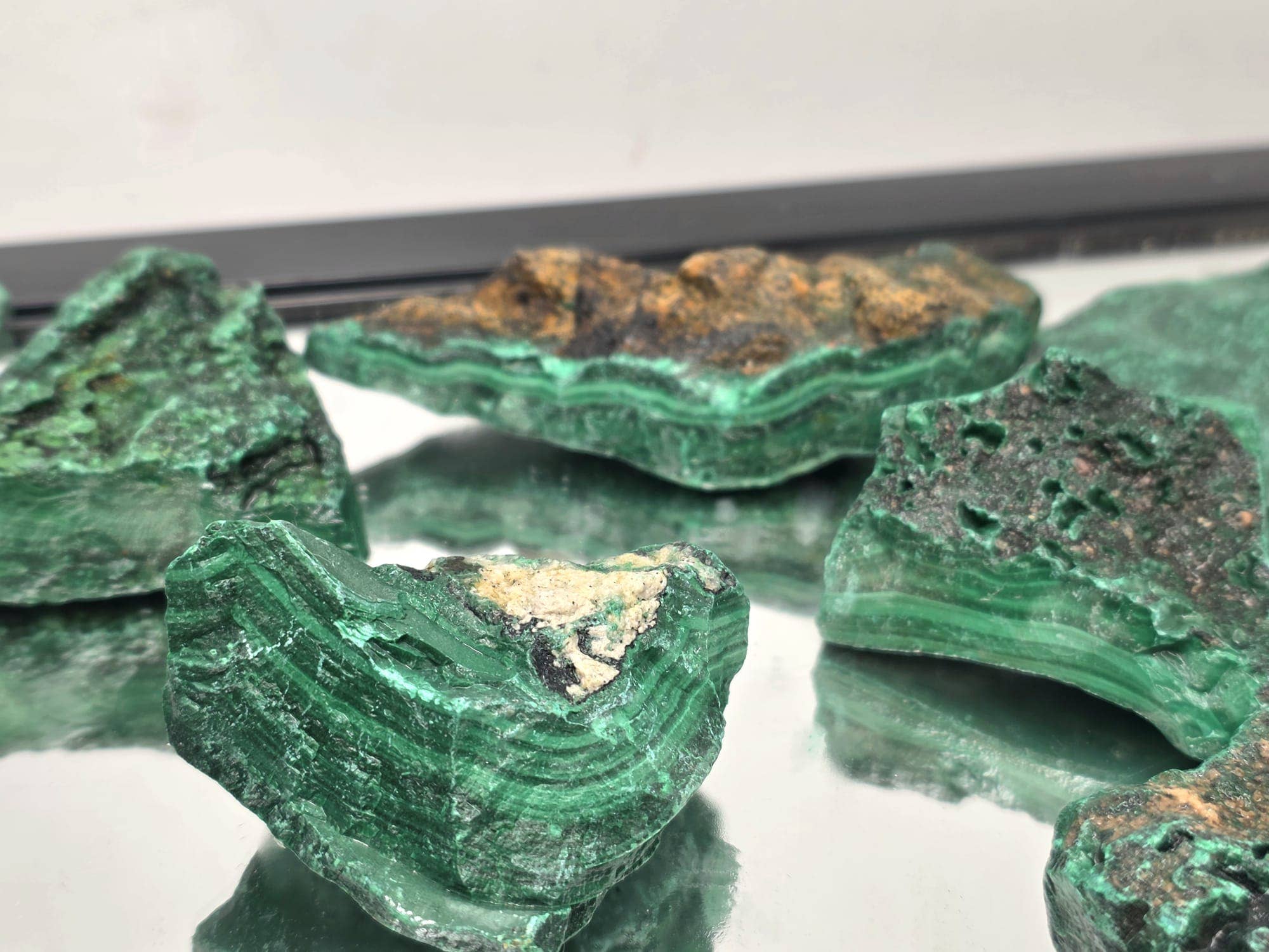 Distinction Crystals – wholesale Spiritual stone/crystal – Lapidary Grade Rough Banded Malachite – 250g Batch2