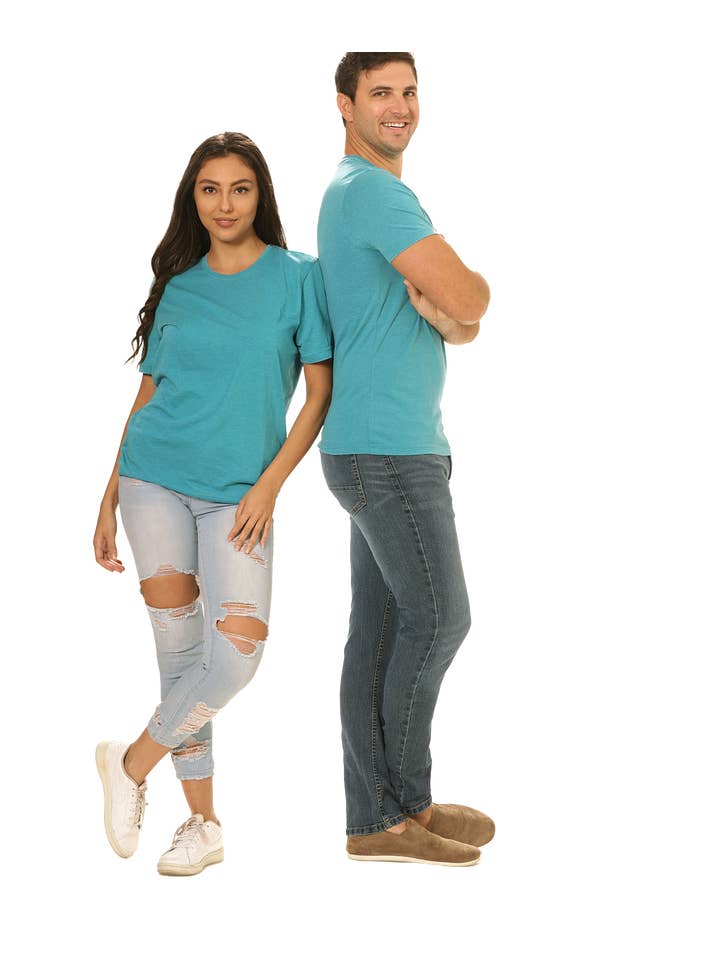 U.S. Apparel - Wholesale T-Shirt - Men's - Unisex Fit Jersey Crew Neck Tee W/ Lt. Burnout Wash25