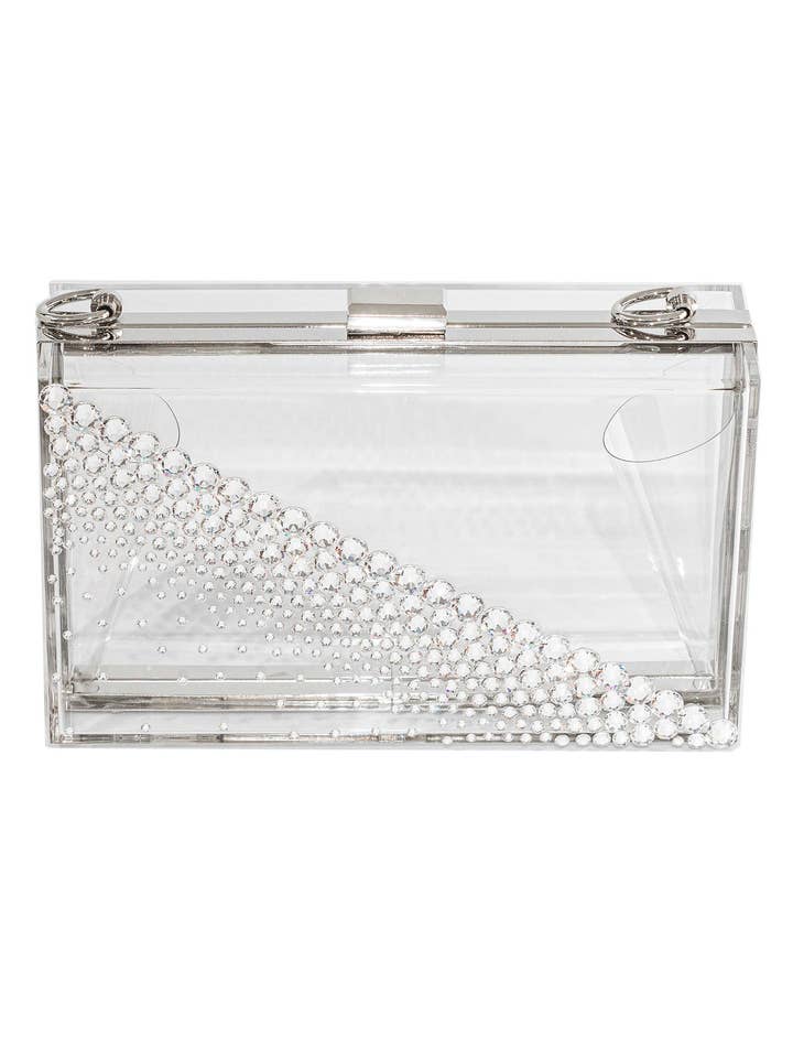 Kristy Clutch Diagonal de Cristal de Lucite para venta al por mayor de Ariel Taub