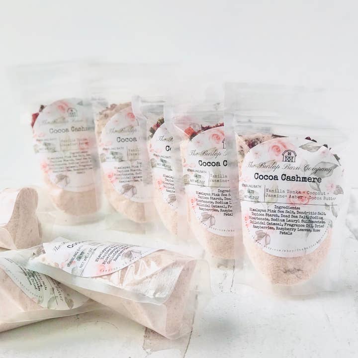 The Burlap Barn Company - Wholesale Bath Salts - Cocoa Cashmere Bubbling Bath Salts3