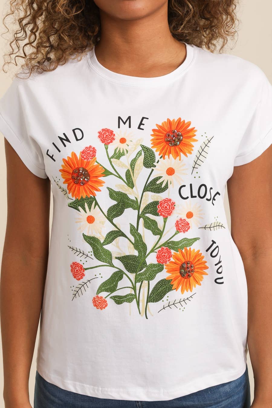 Attrait Paris - Wholesale Screen Printed T-Shirt - Women's - Find Me cotton T-shirt1