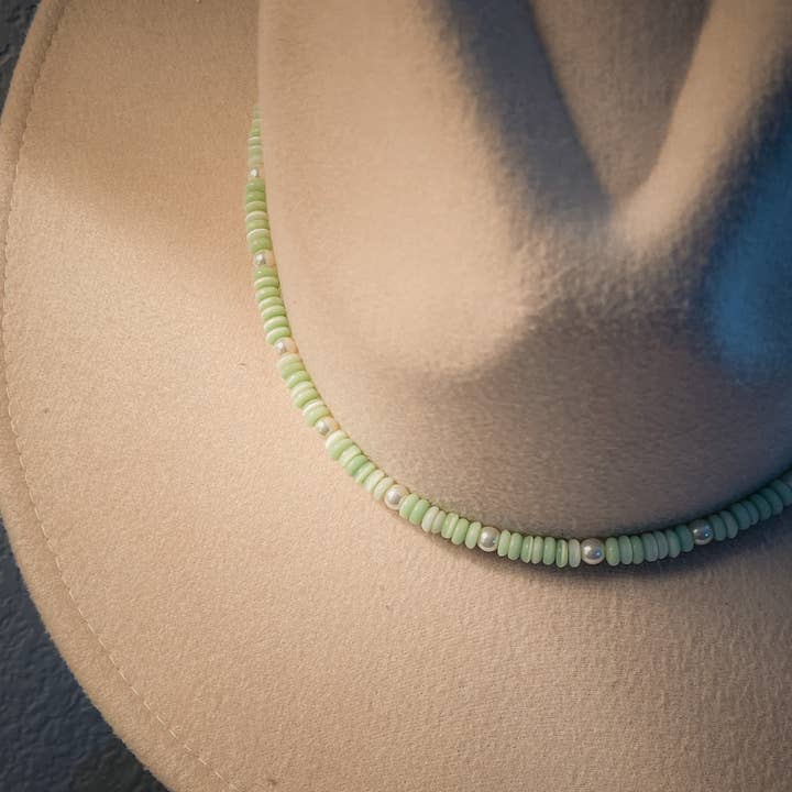 M D H Originals - Wholesale Hat Accessory - Women's - Hand-beaded Hat Band: Stretch 55i Cats Eye Glass RTS