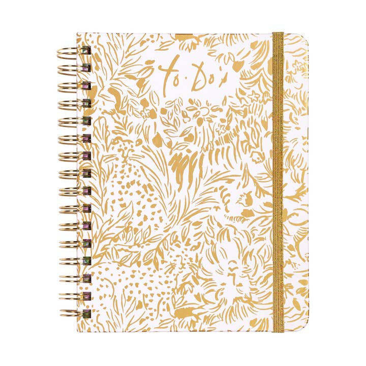 Agenda à faire, Dandy Lions dorés métallisés pour la vente par Lilly Pulitzer by Lifeguard Press