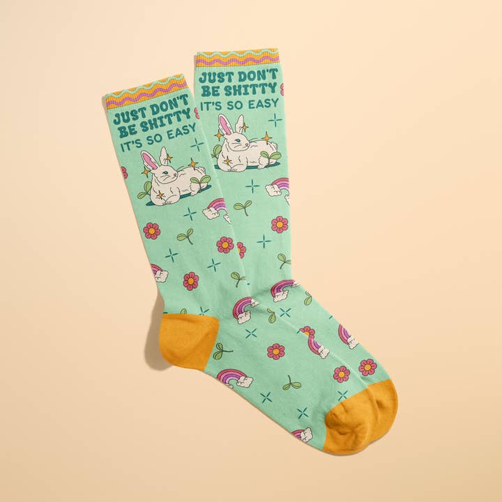 FUN CLUB - Wholesale Socks - Women's - Just Don't Be Shitty Socks (funny sock, funny gift, novelty1