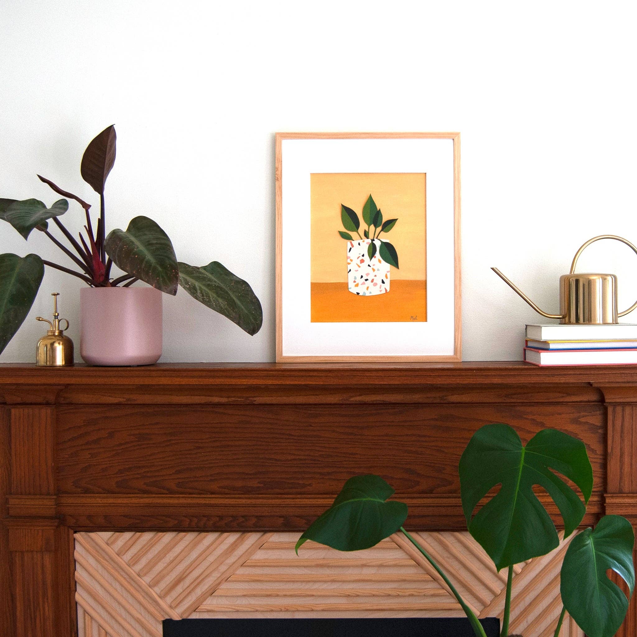 Melanie Gehrke Fine Art Studio - Wholesale Art Print - "Sunny Jade Pothos" A Vertical Print2