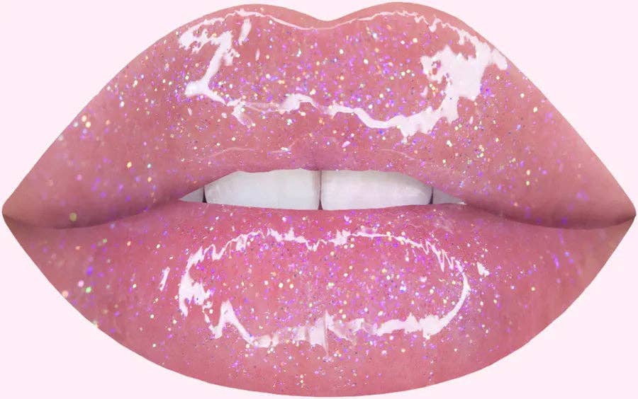 Connected Boutique - Wholesale Lip Gloss - Chosen Pink Glitter Lipgloss with apple scent1